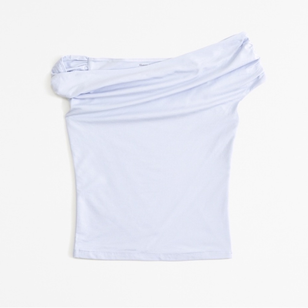 Abercrombie & Fitch Light Blue Off-Shoulder Blouse